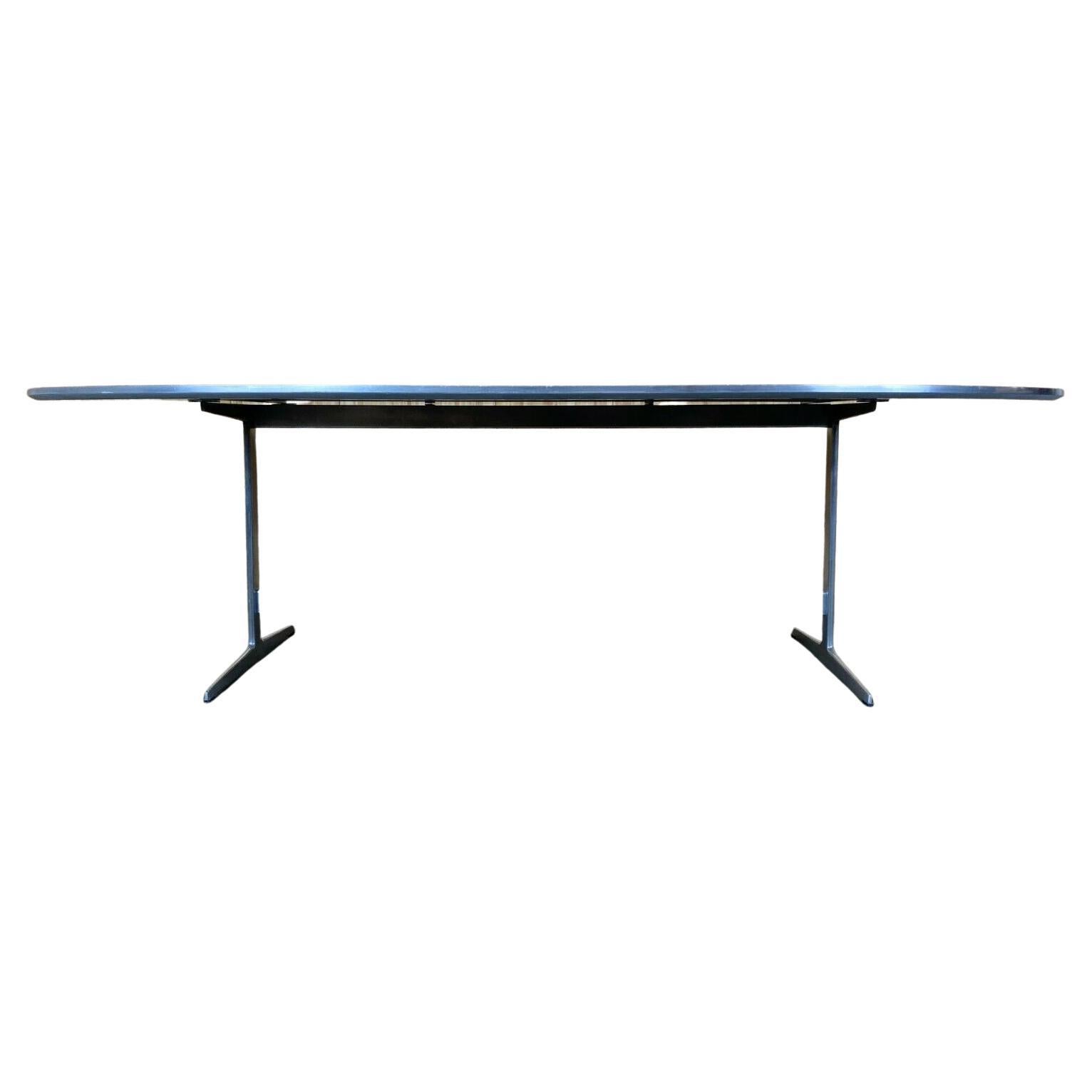 Danish modern dining table by Piet Hein & Bruno Mathsson for Fritz Hansen Design

Object: dining table

Manufacturer: Fritz Hansen

Condition: good

Age: around 2000

Dimensions:

240cm x 120cm x 70.5cm

Other notes:

The pictures