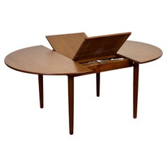 Danish Modern Dining Table with Butterfly Leaf