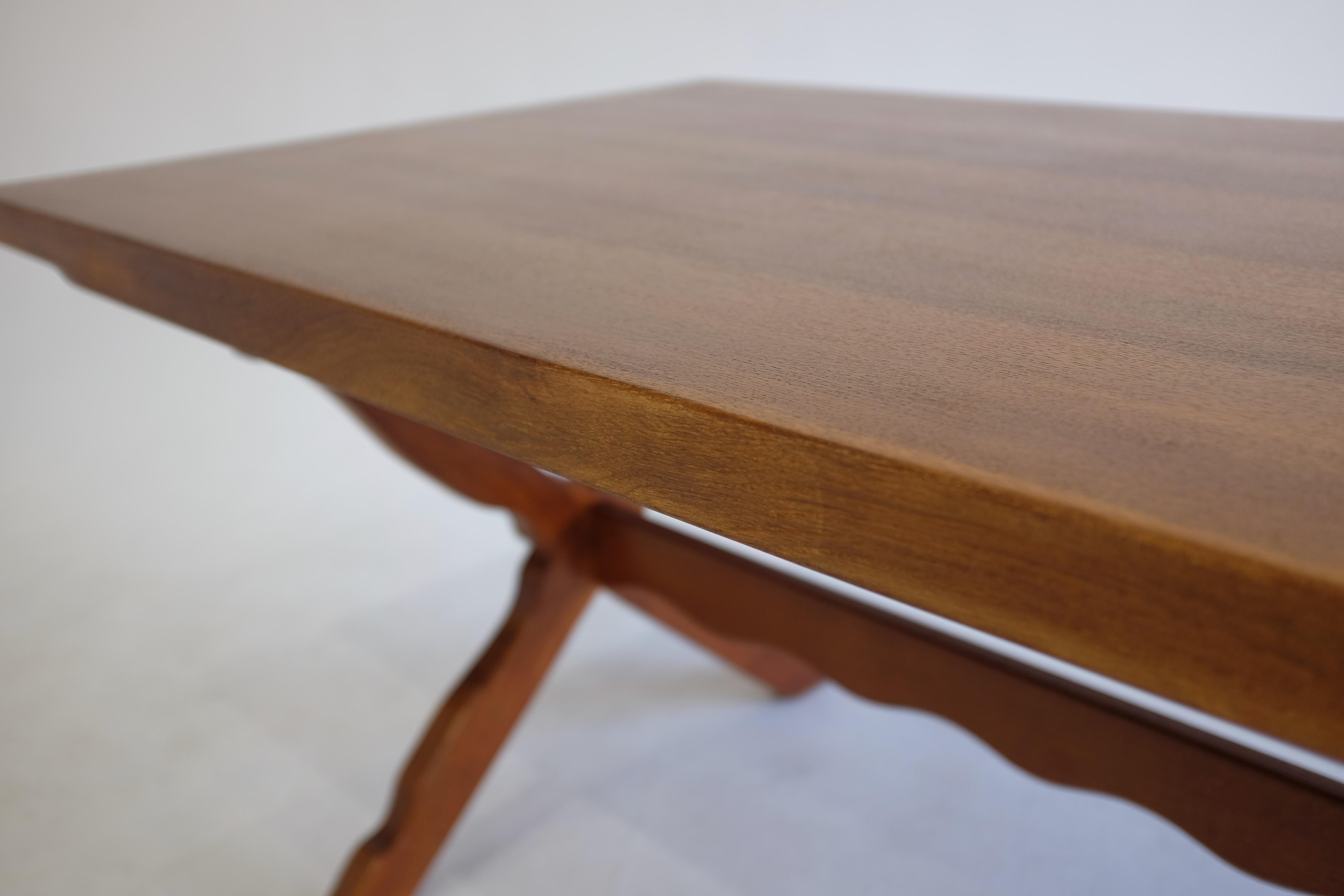 Danish Modern Dinning Table by Henning Kjærnulf In Good Condition For Sale In Brooklyn, NY
