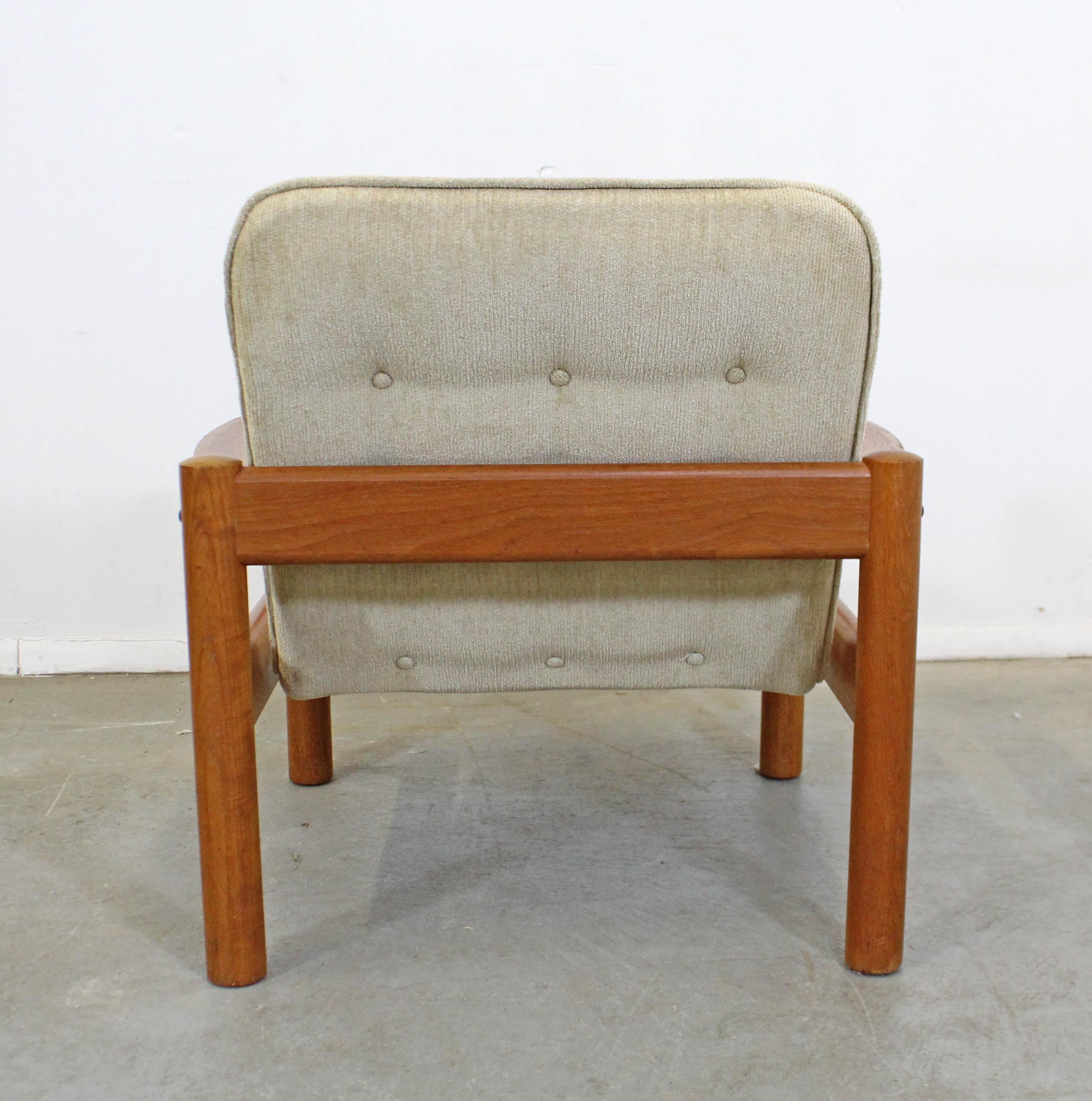 Scandinavian Modern Danish Modern Domino Mobler Tufted Teak Lounge Chair