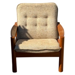 Danish Modern Domino Mobler Tufted Teak Lounge Chair
