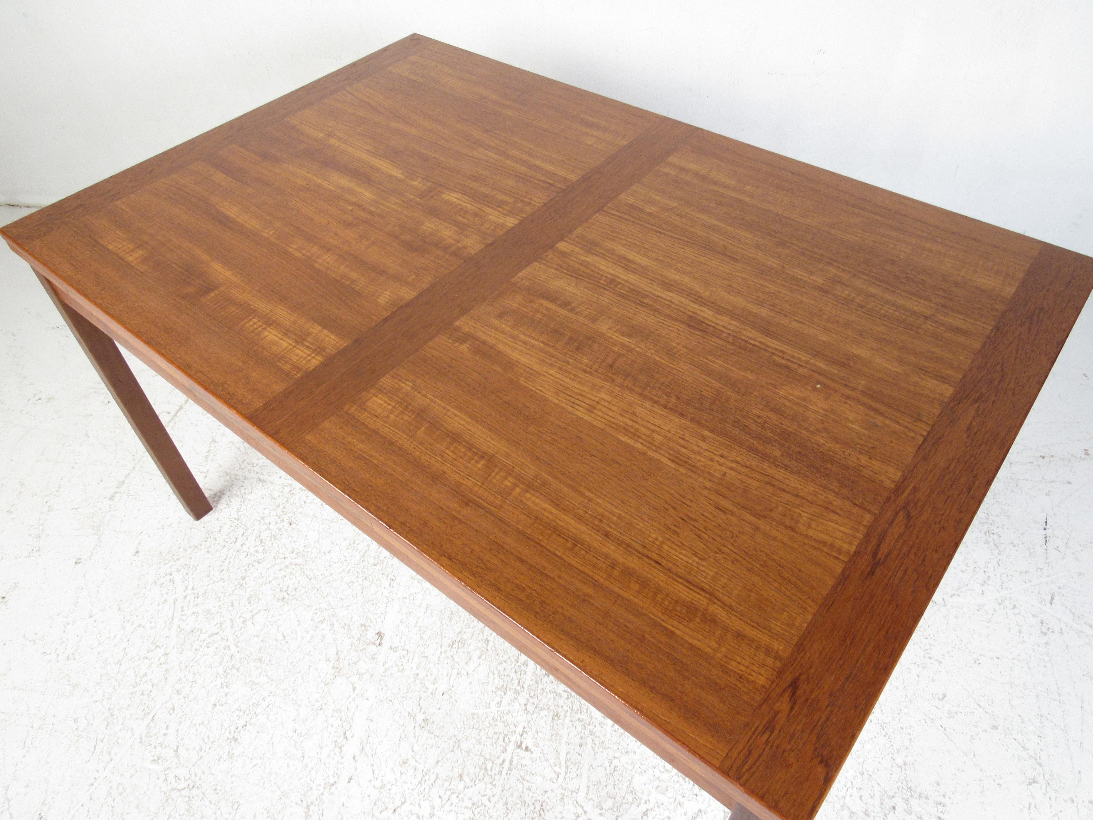 Danish Modern Draw Leaf Dining Table by Ansager Mobler 5