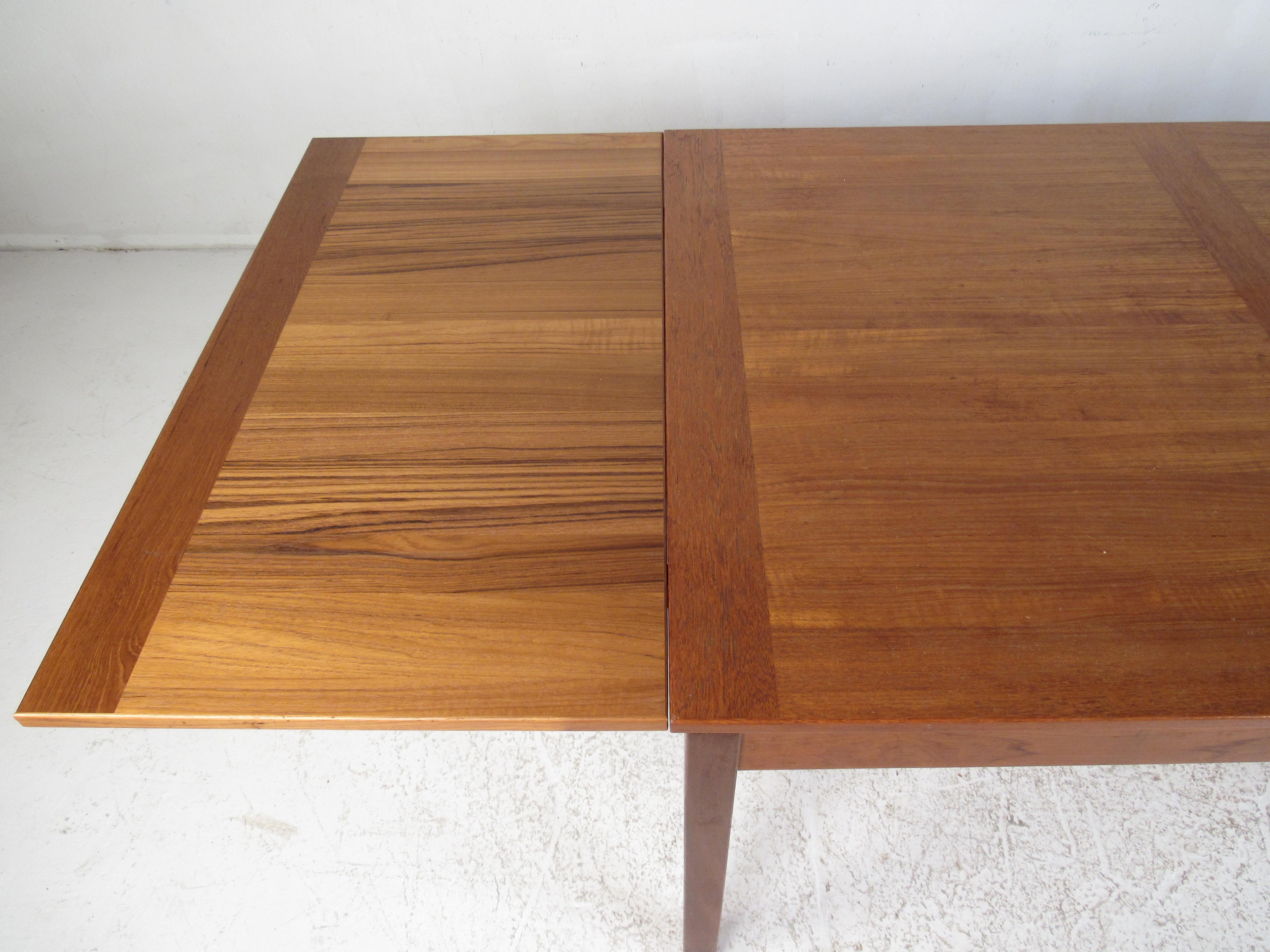 Danish Modern Draw Leaf Dining Table by Ansager Mobler 6