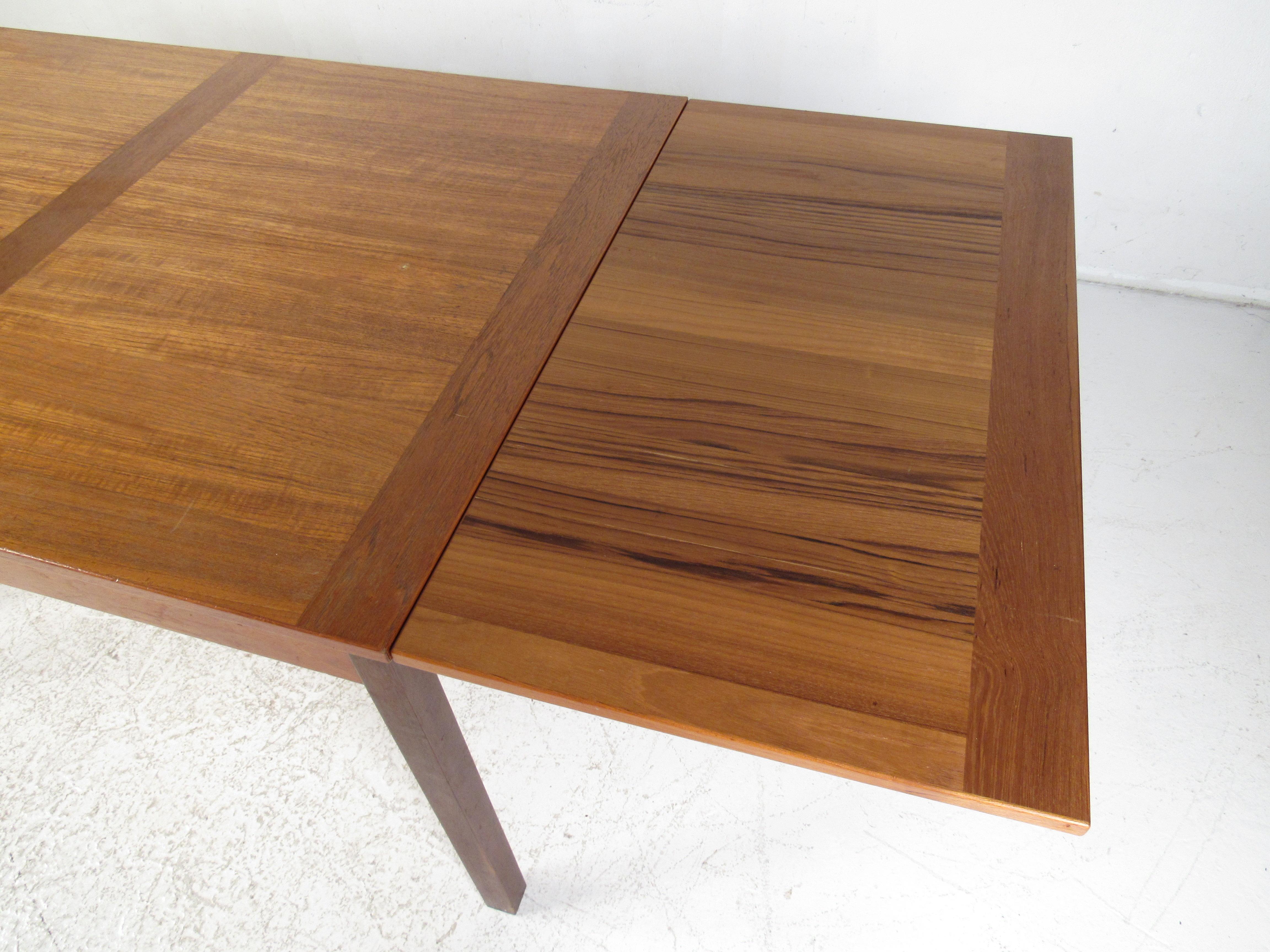 Danish Modern Draw Leaf Dining Table by Ansager Mobler 7