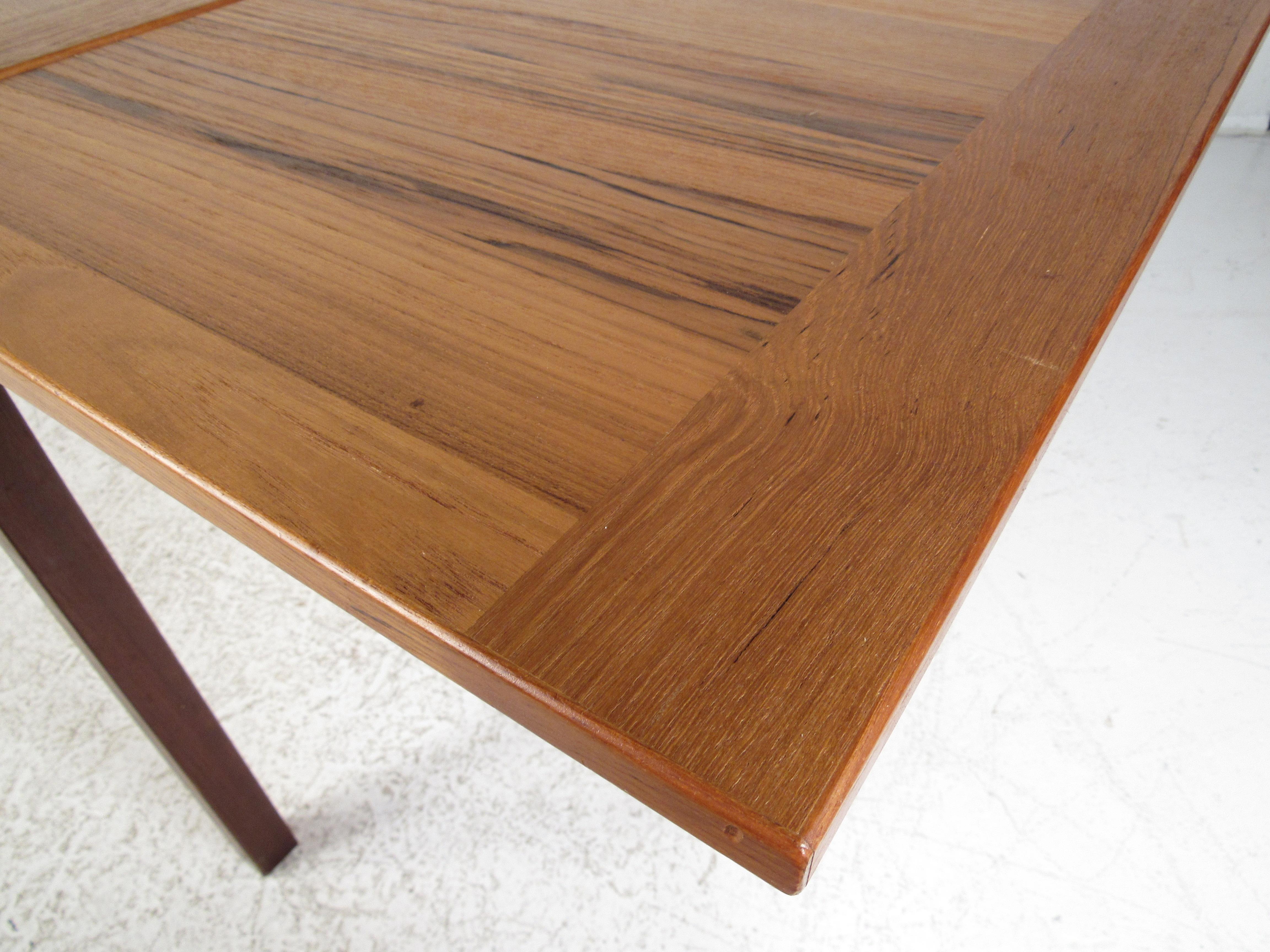 Danish Modern Draw Leaf Dining Table by Ansager Mobler 8