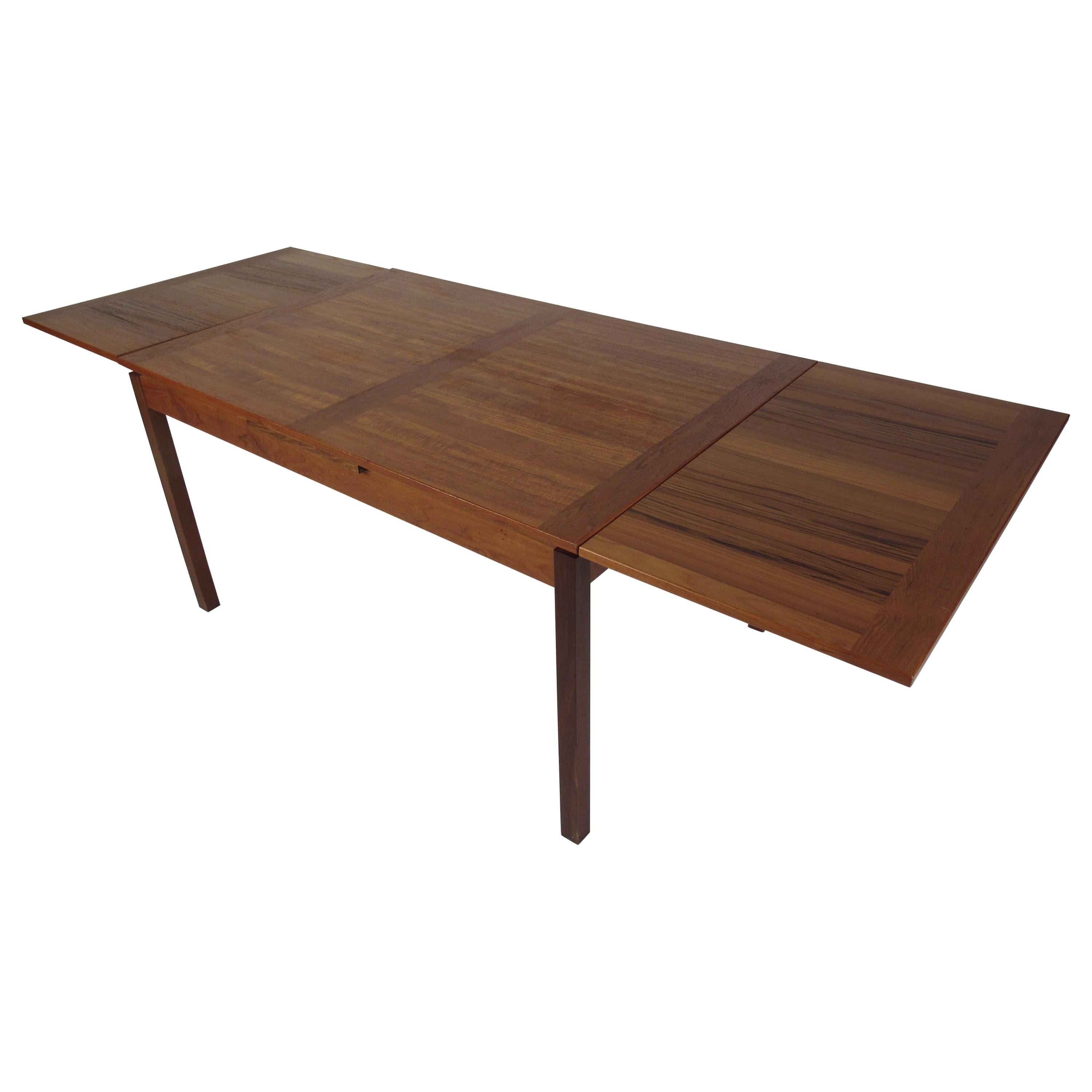 Danish Modern Draw Leaf Dining Table by Ansager Mobler