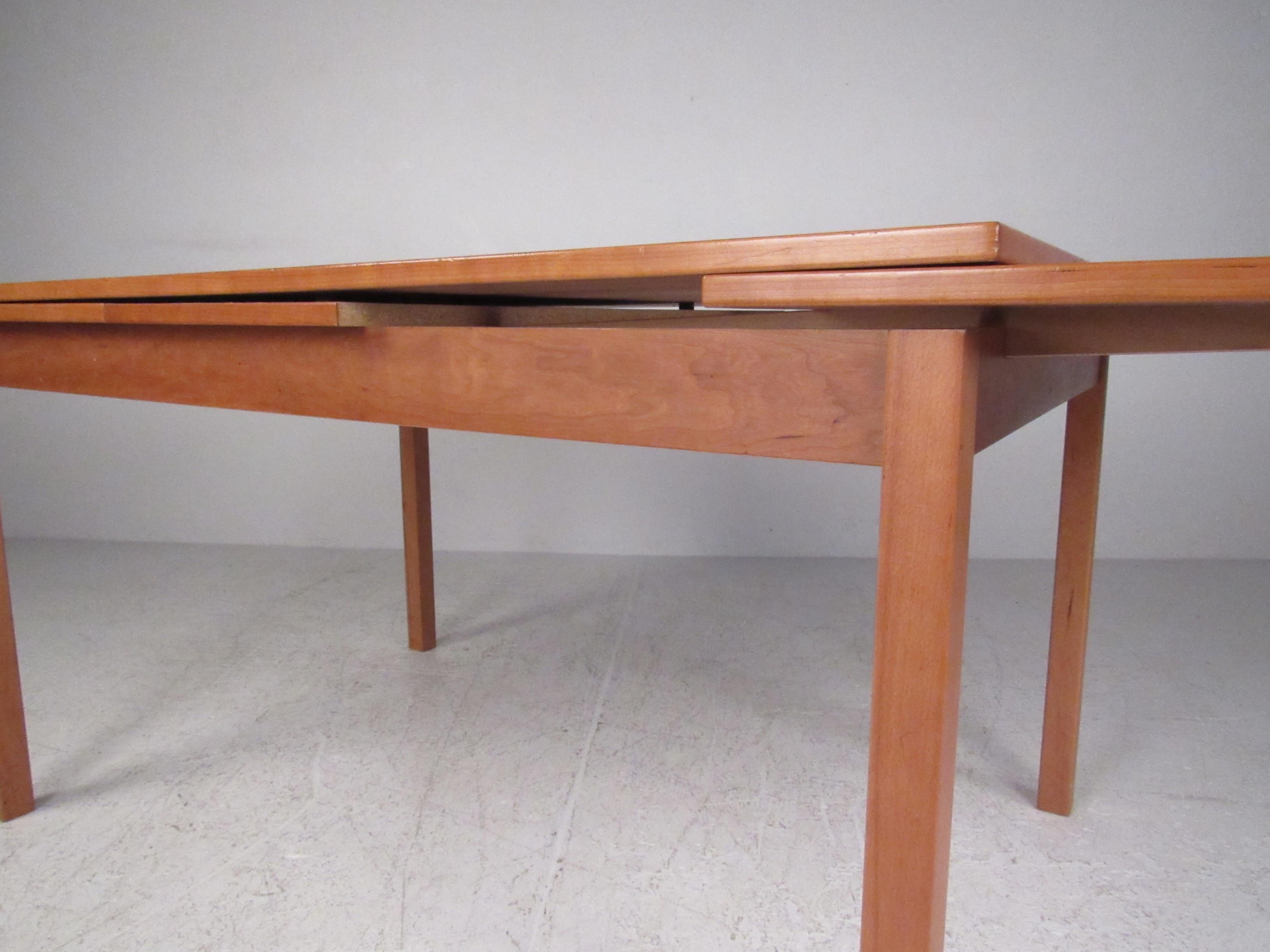 Mid-Century Modern Vejle Stole Designed Extending Draw-Leaf Dining Table For Sale