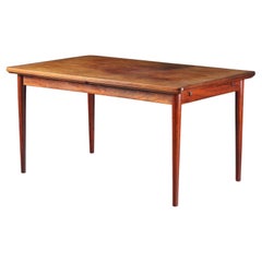 Vintage Danish Modern Draw Leaf Dining Table in Rosewood