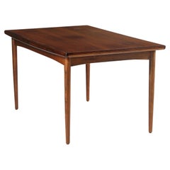Vintage Danish Modern Draw Leaf Dining Table in Rosewood