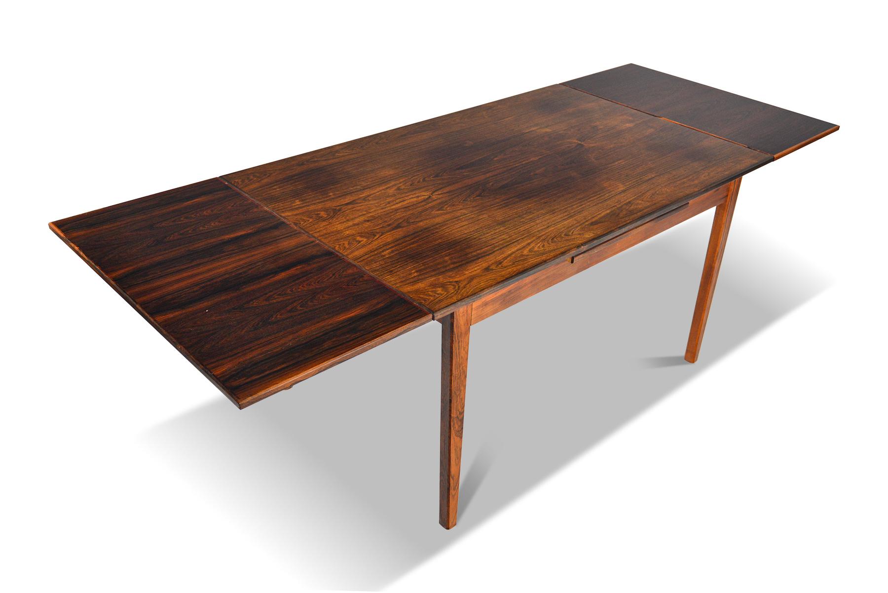 Danish Modern Draw Leaf Rosewood Dining Table by E.W. Bach In Fair Condition In Berkeley, CA