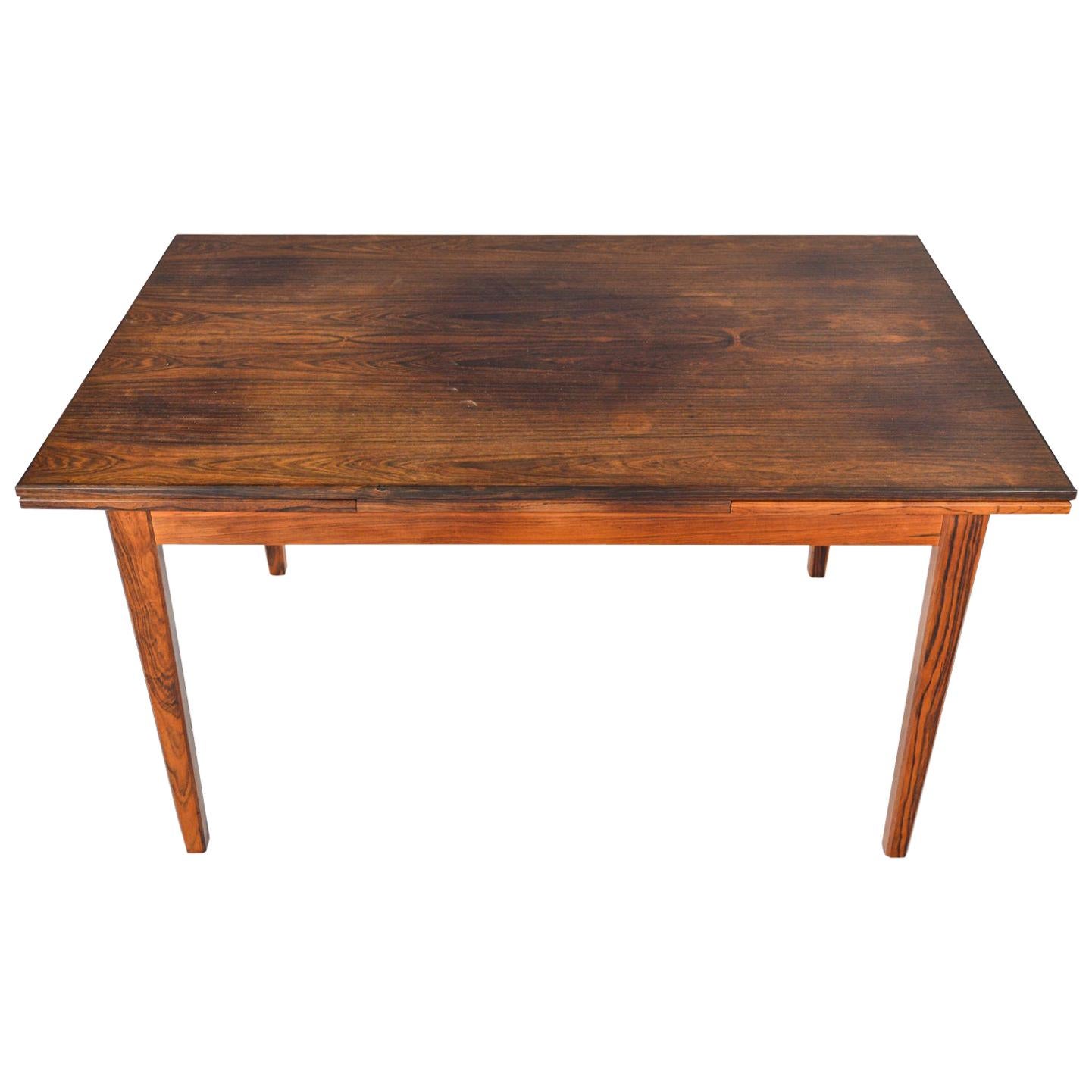 Danish Modern Draw Leaf Rosewood Dining Table by E.W. Bach For Sale at 1stDibs