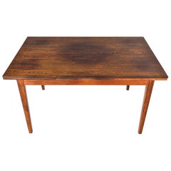 Danish Modern Draw Leaf Rosewood Dining Table by E.W. Bach