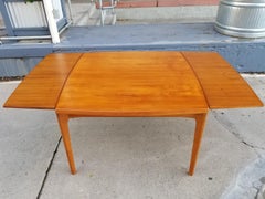 Danish Modern Draw-Leaf Square Dining Table