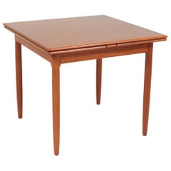 Danish Modern Draw-Leaf Teak Dining Table