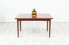 Danish Modern Draw-Leaf Walnut Dining Table