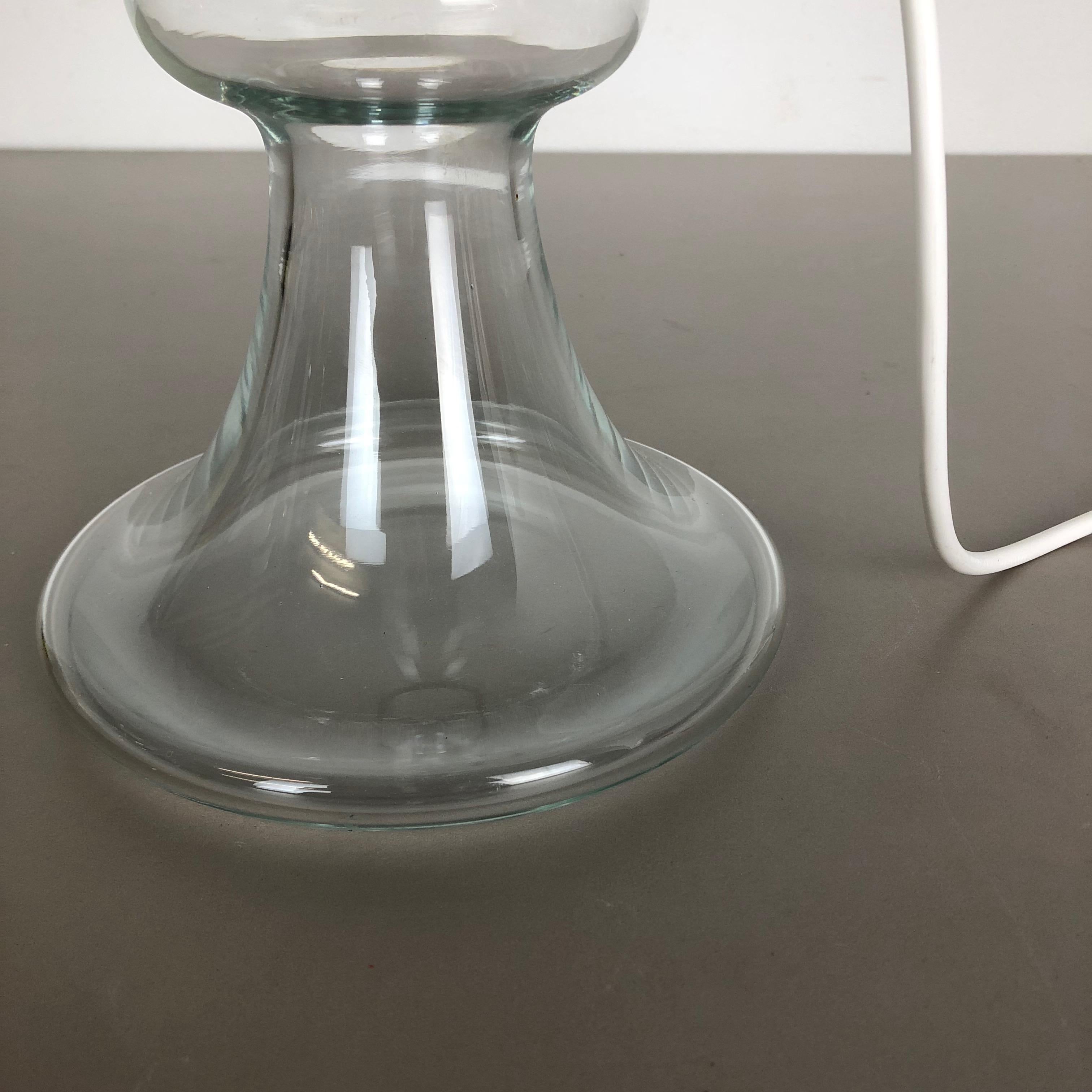 Base per lampada da tavolo moderna danese a goccia in vetro trasparente di Holmegaard, Danimarca, anni '60 in vendita 5