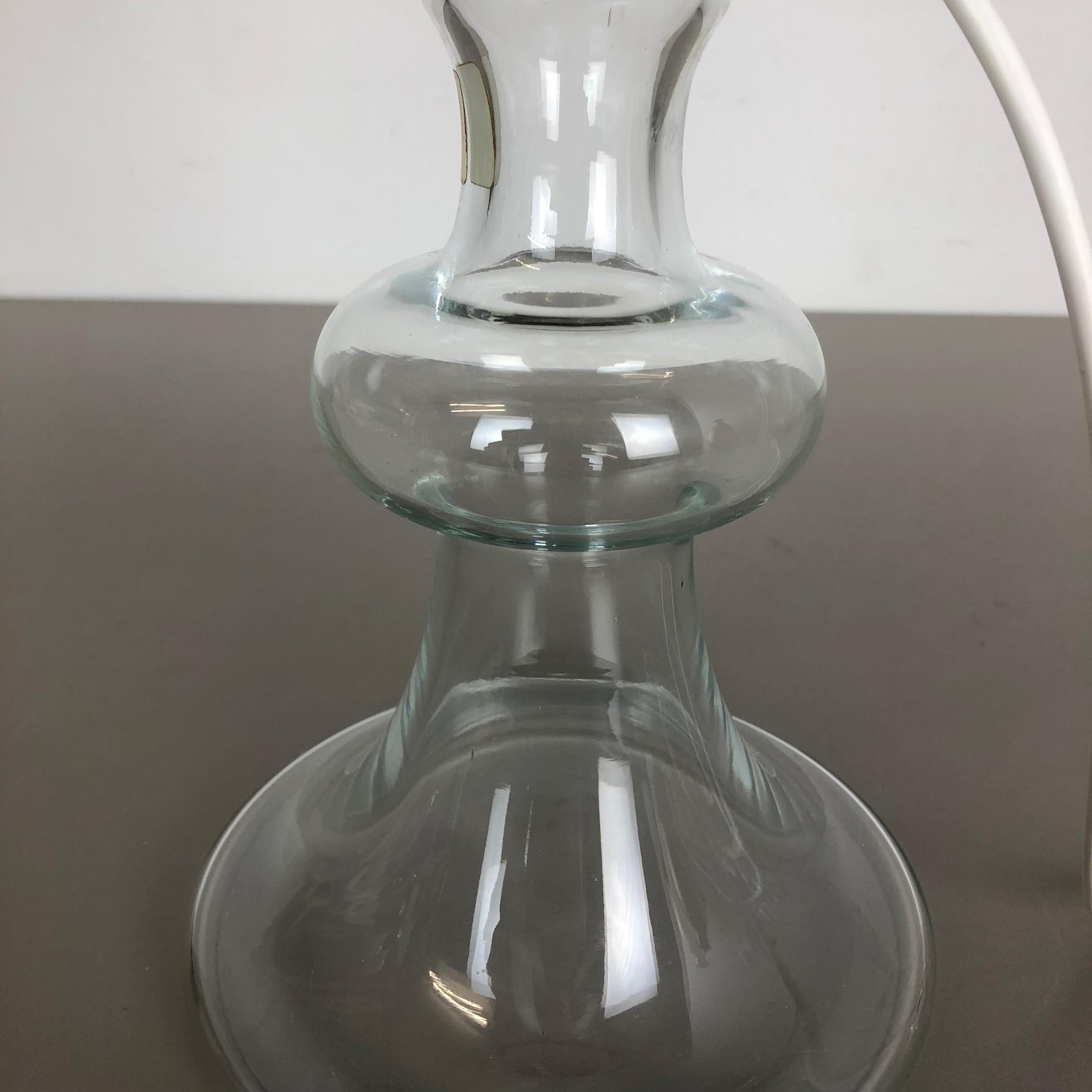 Base per lampada da tavolo moderna danese a goccia in vetro trasparente di Holmegaard, Danimarca, anni '60 in vendita 2