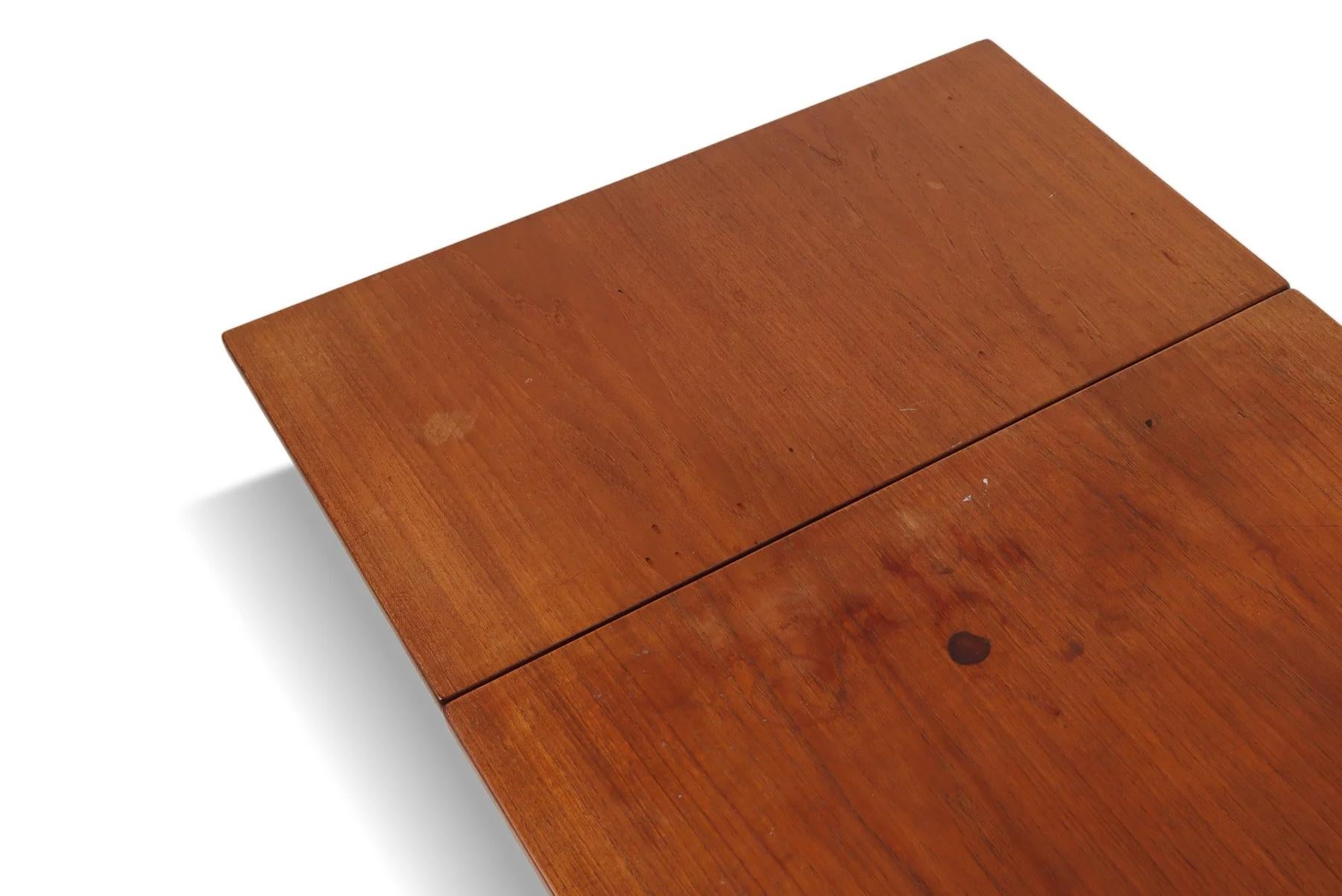 Mid-Century Modern Danish modern drop leaf desk in teak by arne vodder For Sale