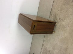 Danish Modern Drop Leaf Dining Table with 4 Folding Chairs