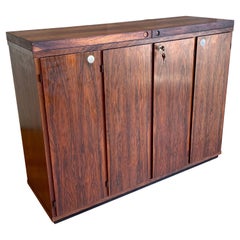 Vintage Danish Modern Dry Mini Bar Cabinet in Rosewood by Dyrlund