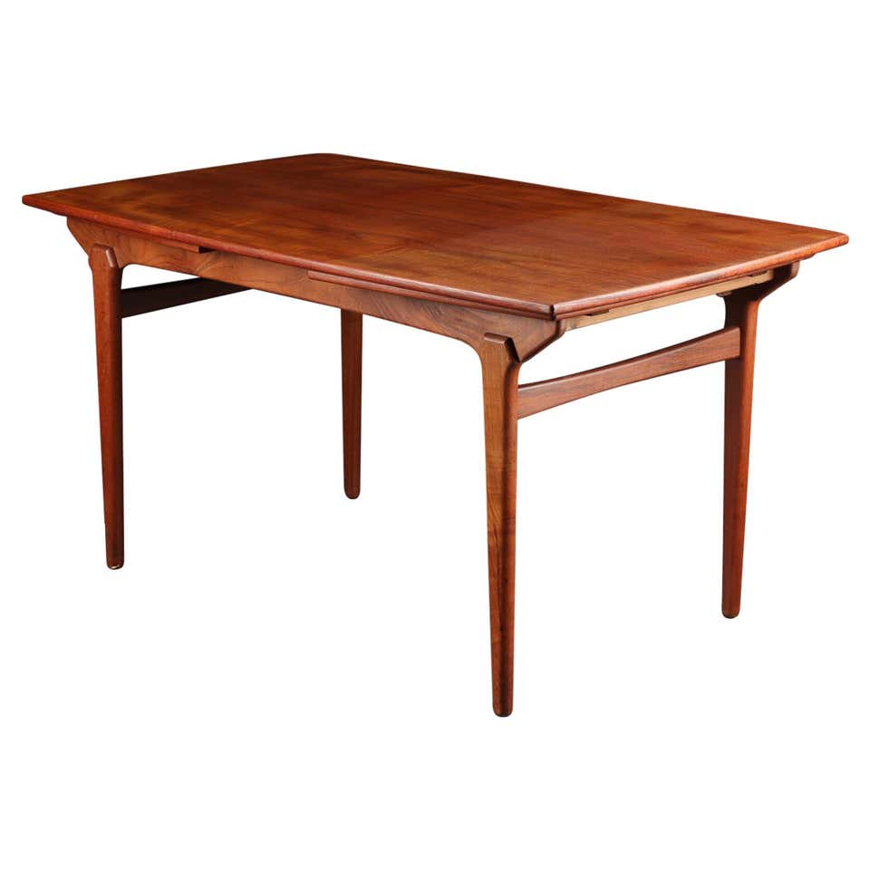 Rectangle Round Corners Teak Midcentury Danish Modern Dining Table Pop ...