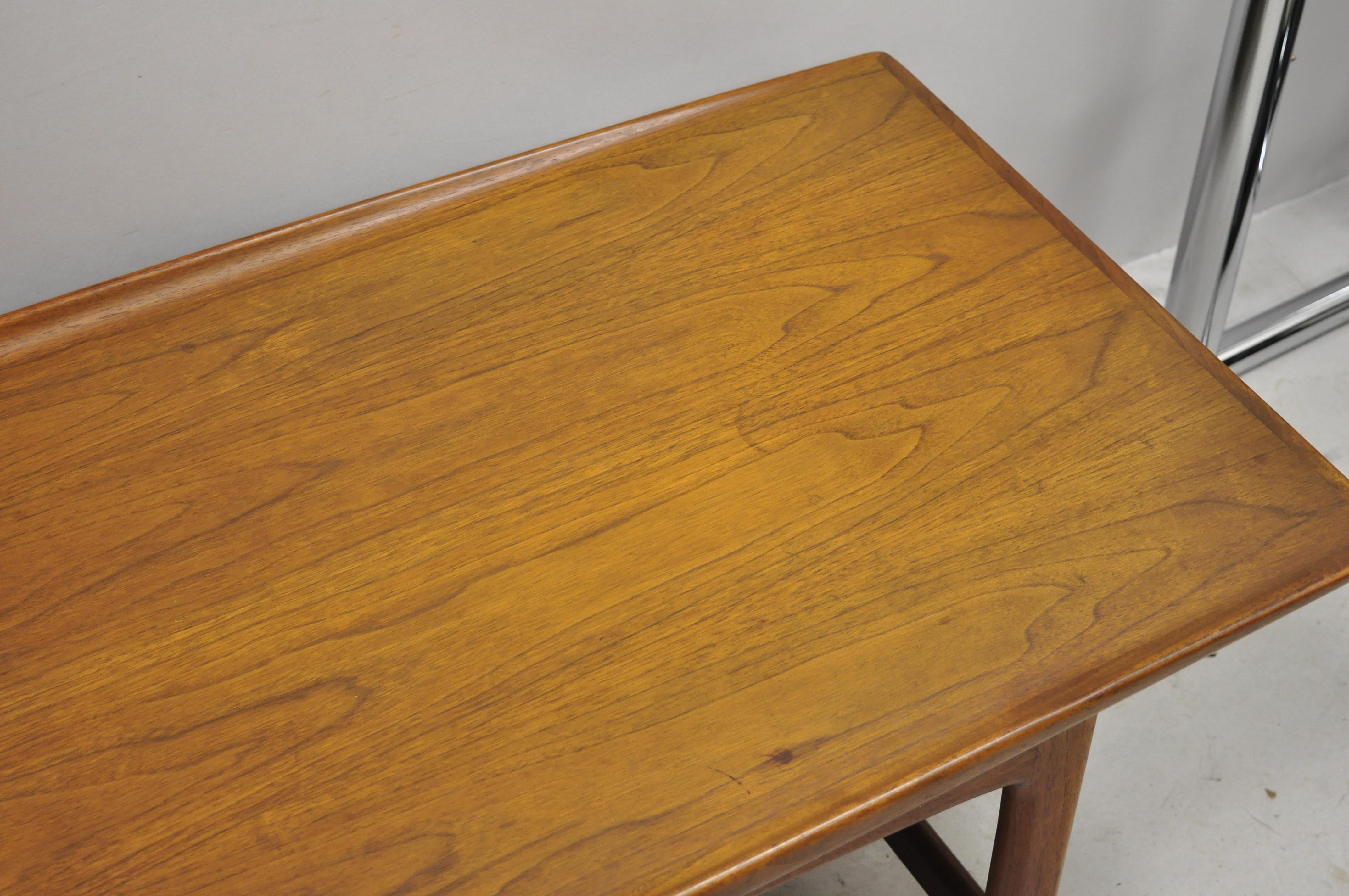 Danish Modern Dux Folke Ohlsson Teak Rectangular Teak Coffee Table In Good Condition In Philadelphia, PA