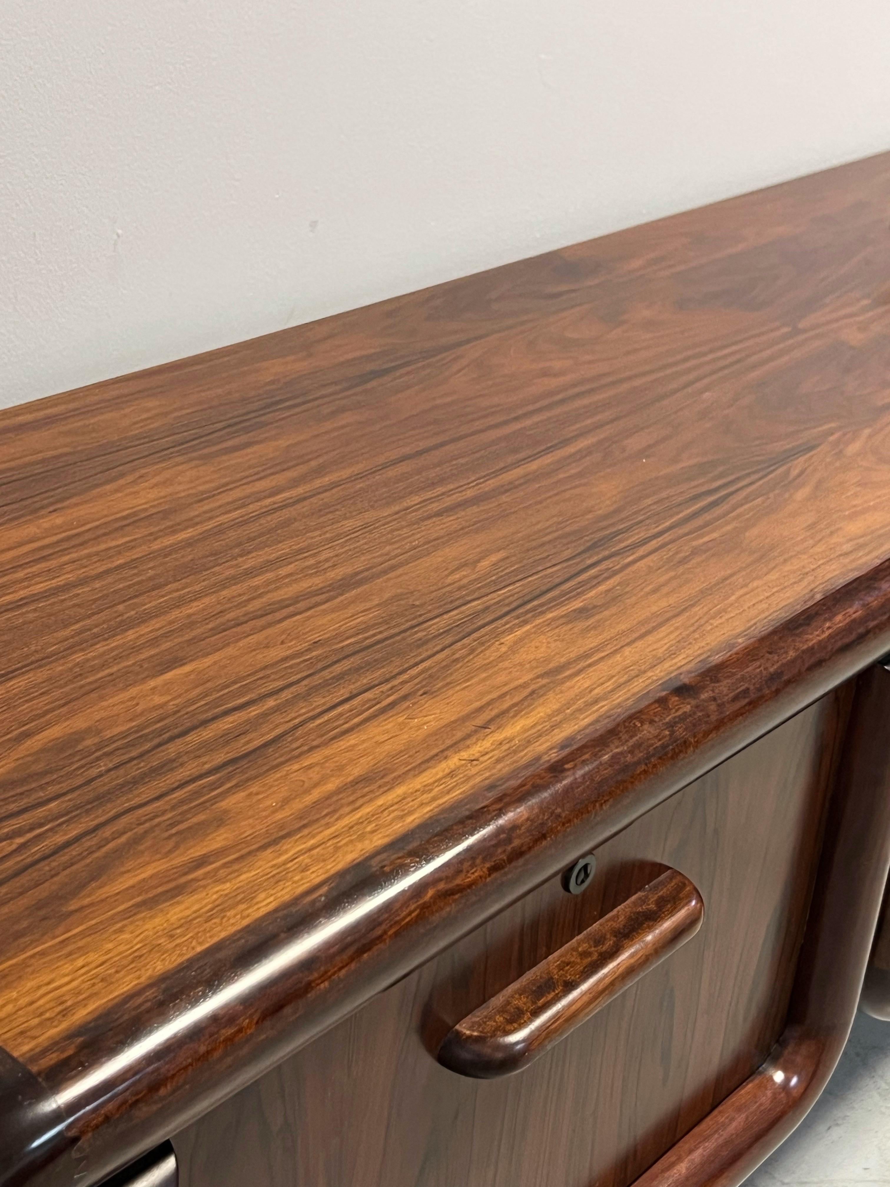 Danish Modern Dyrlund Rosewood Credenza Cabinet Sideboard For Sale 4