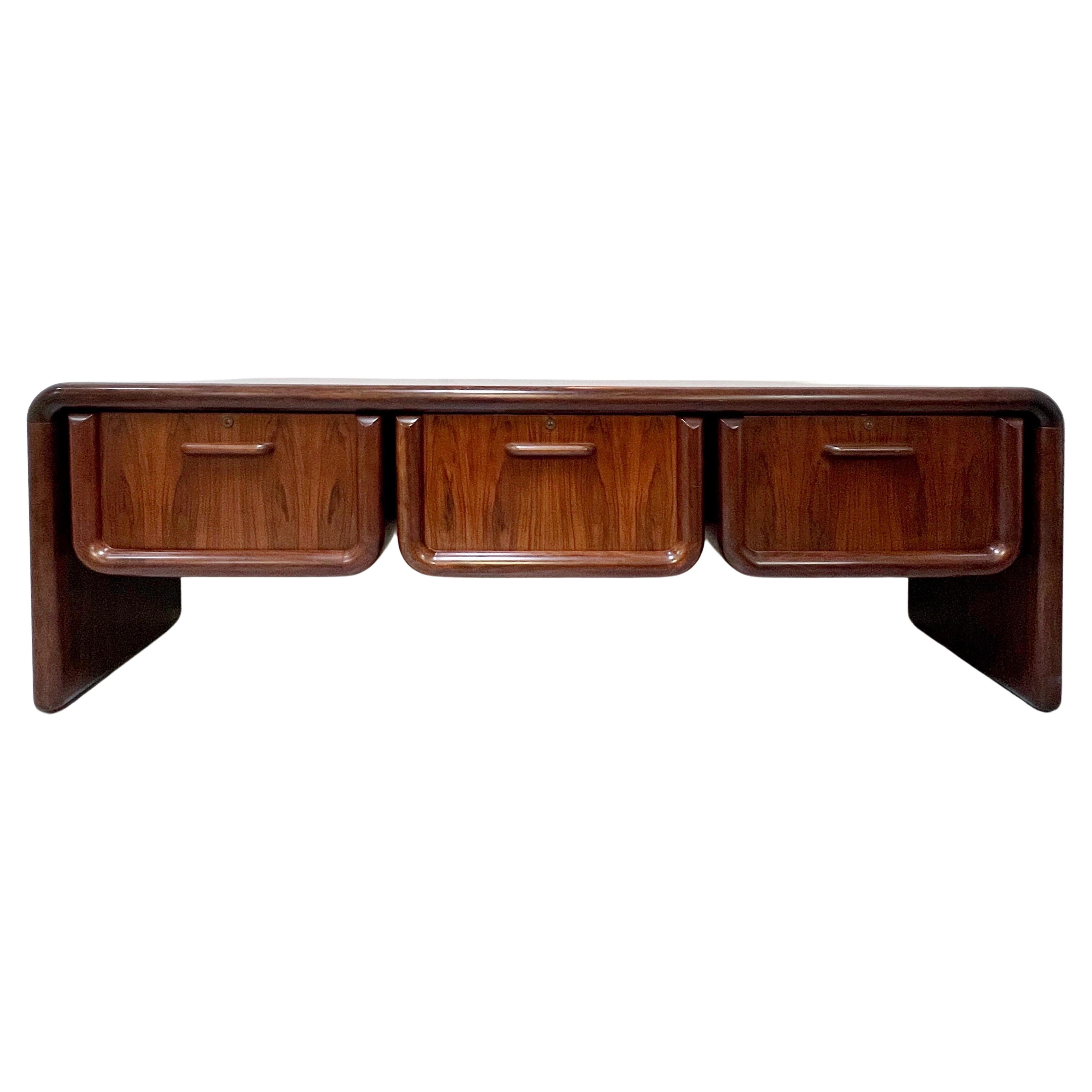 Danish Modern Dyrlund Rosewood Credenza Cabinet Sideboard For Sale