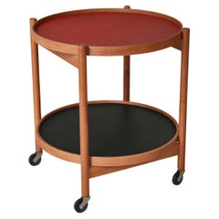 Danish Modern Early Hans Bølling Tray Table, Oak & Linoleum, 1960s