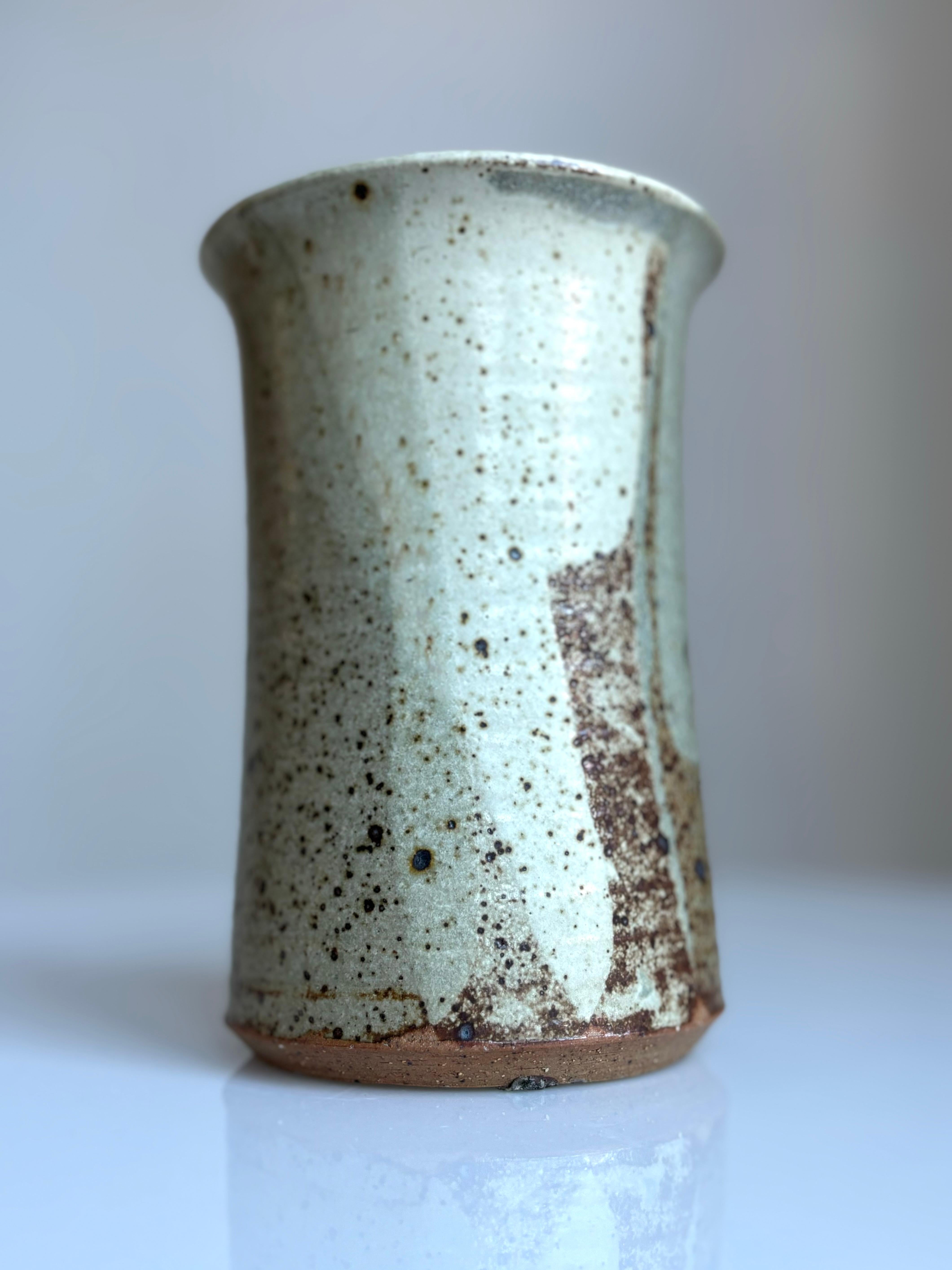 Vaso moderno danese con smalto maculato color terra, anni '80 In condizioni buone in vendita a Copenhagen, DK