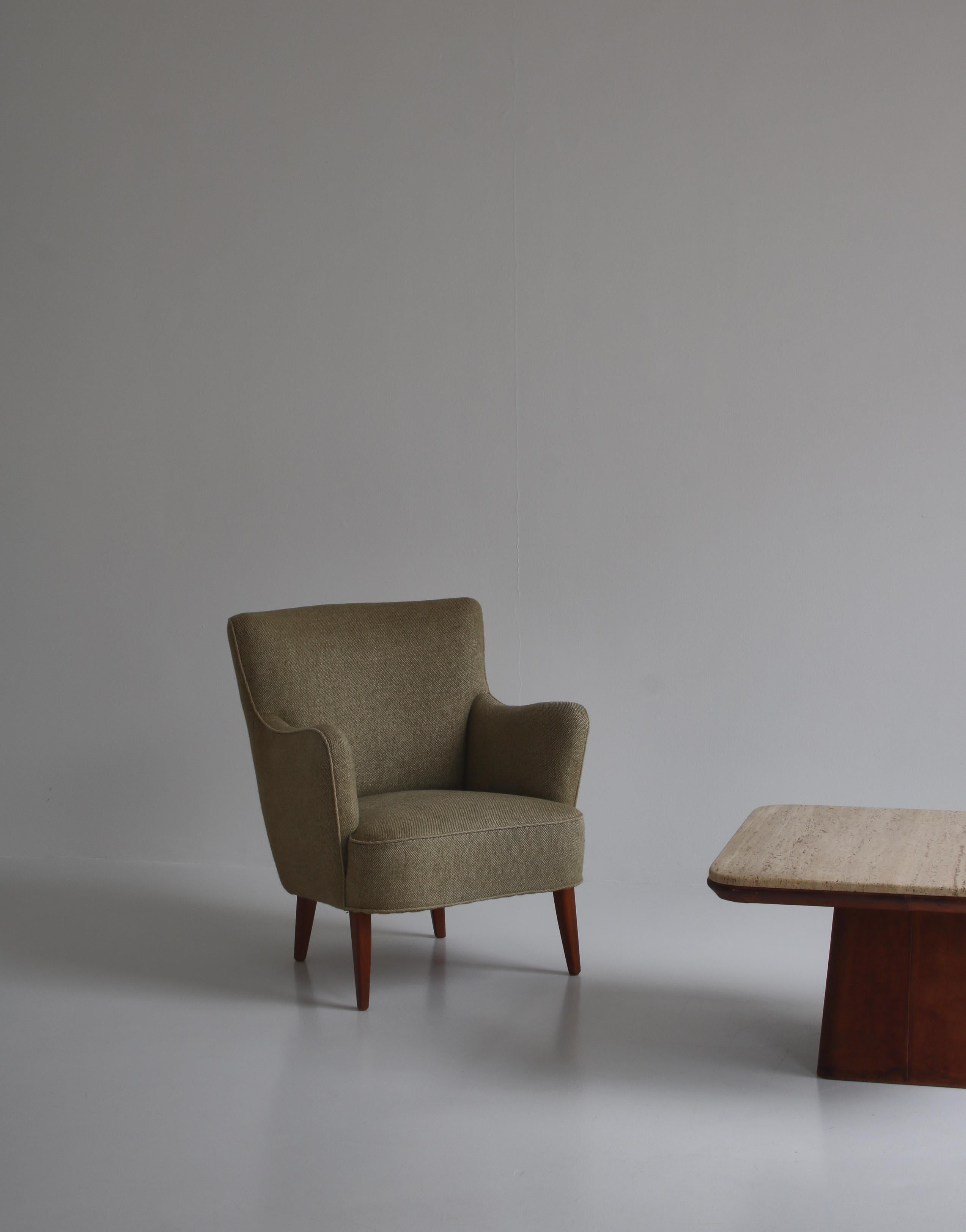 Danish Modern Easy Chair in Beech & Wool Upholstery by Hvidt & Mølgaard, 1950s For Sale 9