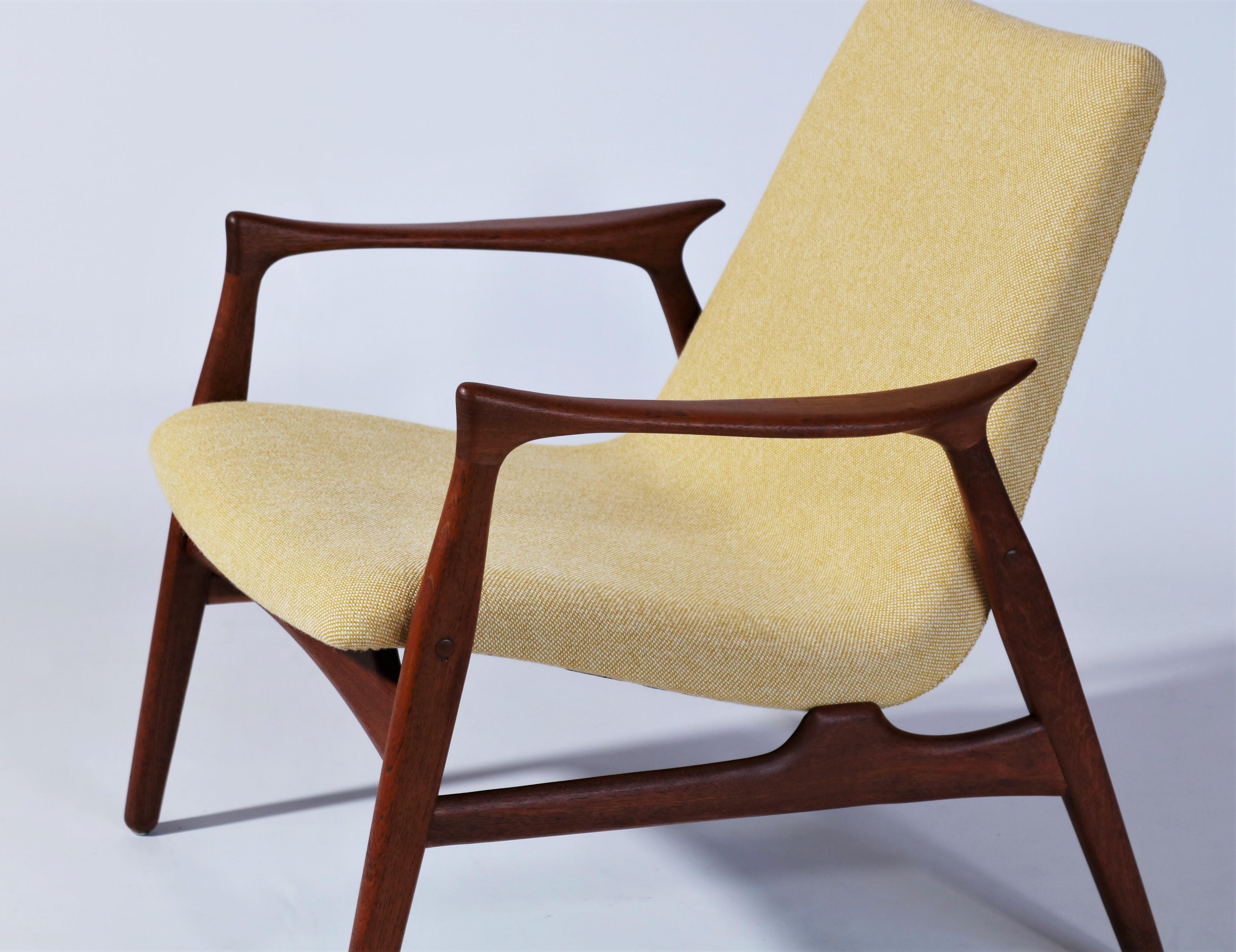 Scandinavian Modern Danish Modern Easy Chair in Teak Wood by Arne Hovmand Olsen, Denmark, 1958
