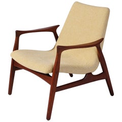 Fauteuil moderne danois en bois de teck par Arne Hovmand Olsen:: Danemark:: 1958