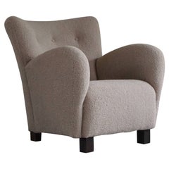 Danish Modern Easy Chair with New Upholstery, Flemming Lassen Style, 1940s