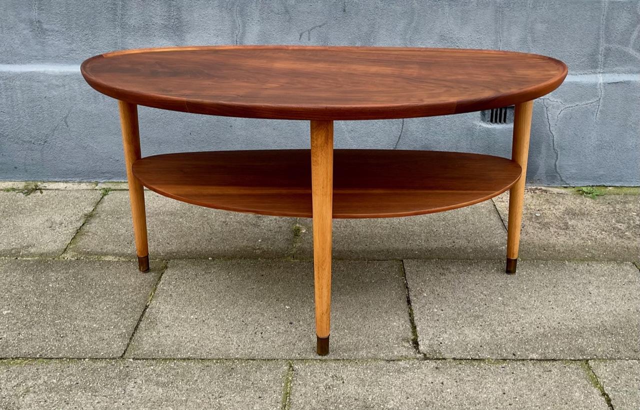 Oiled Danish Modern Edmund Jørgensen Coffee Table in Walnut, 1950s