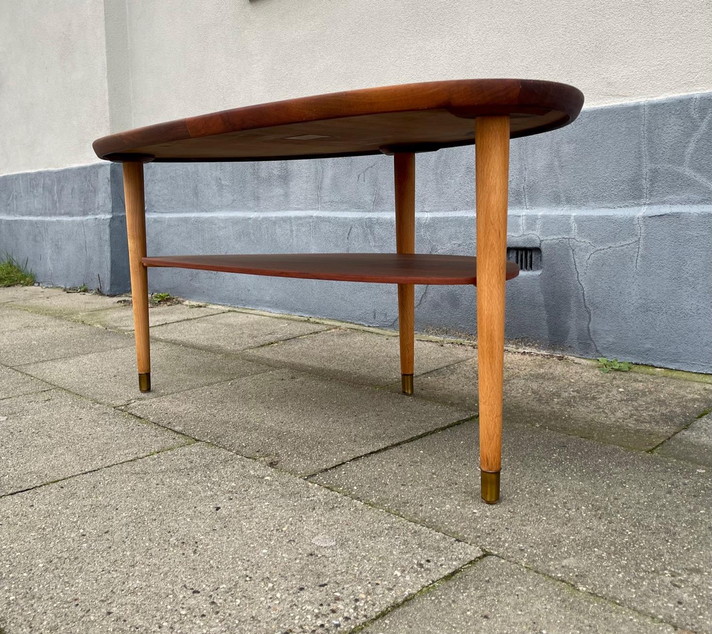 Danish Modern Edmund Jørgensen Coffee Table in Walnut, 1950s 1