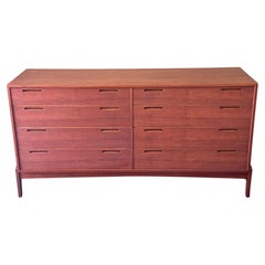 Danish Modern Eight-Drawer Teak Dresser by William Watting