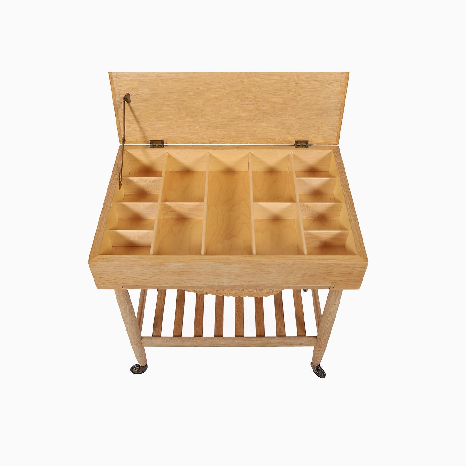 20th Century Danish Modern Ejvind Johansson Sewing Table For Sale