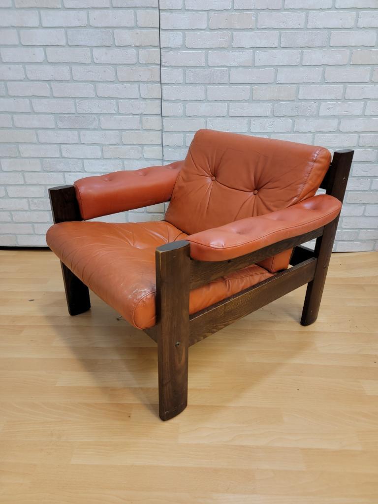 Danish Modern Ekornes Sofa, Reclining Chair, Ottoman and Lounge Chair, Set  2