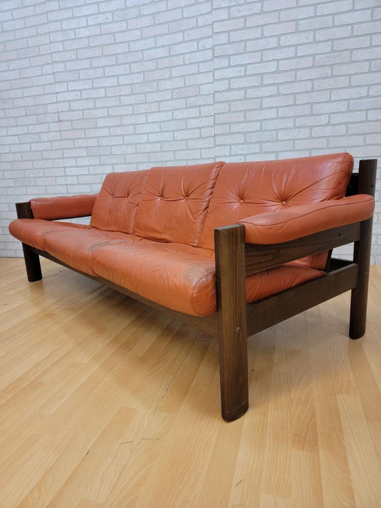 Norwegian Danish Modern Ekornes Sofa, Reclining Chair, Ottoman and Lounge Chair, Set 