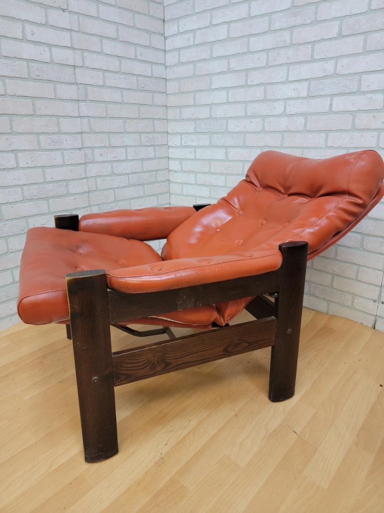 Hand-Crafted Danish Modern Ekornes Sofa, Reclining Chair, Ottoman and Lounge Chair, Set