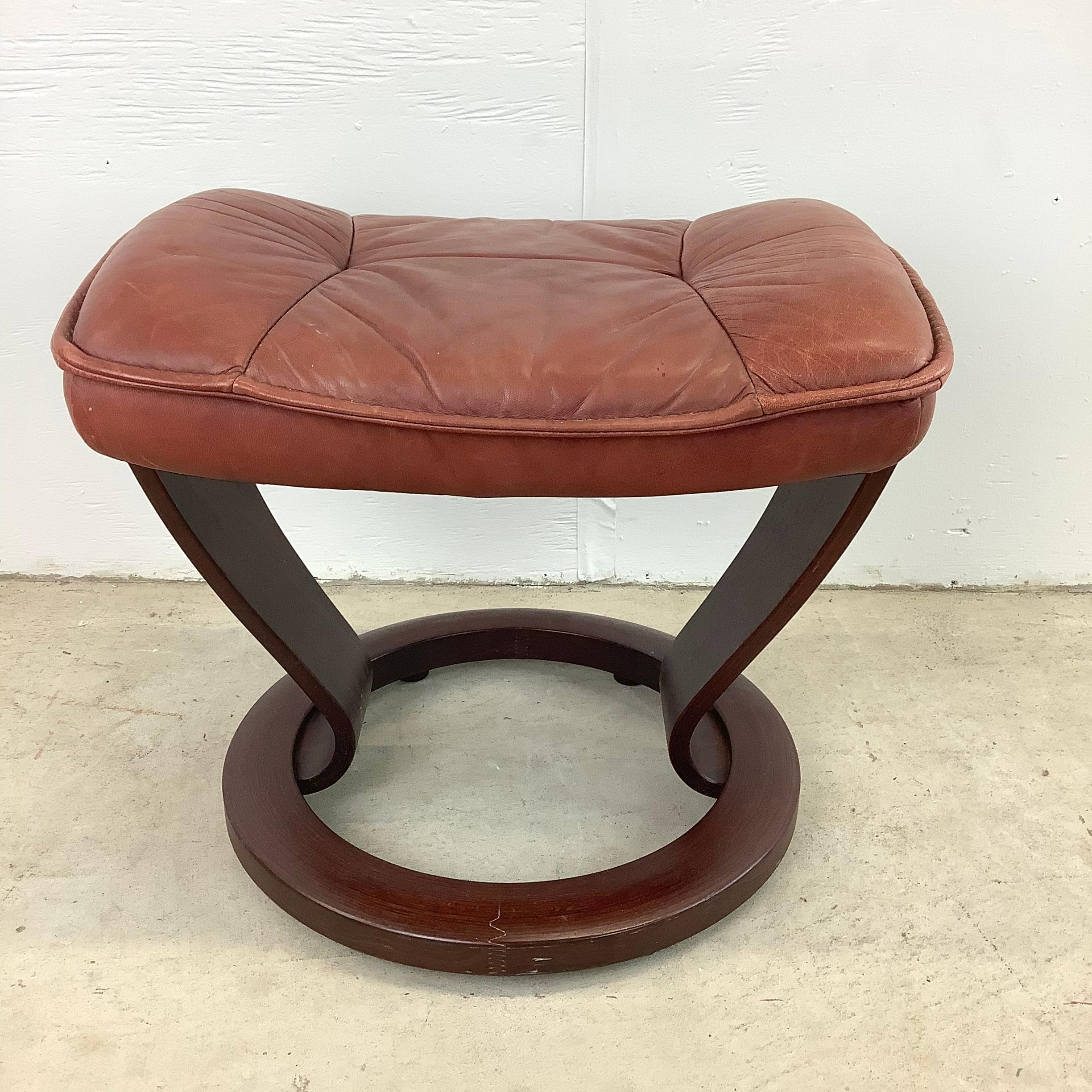 Danish Modern Ekornes Stressless “Admiral” Recliner With Ottoman 2