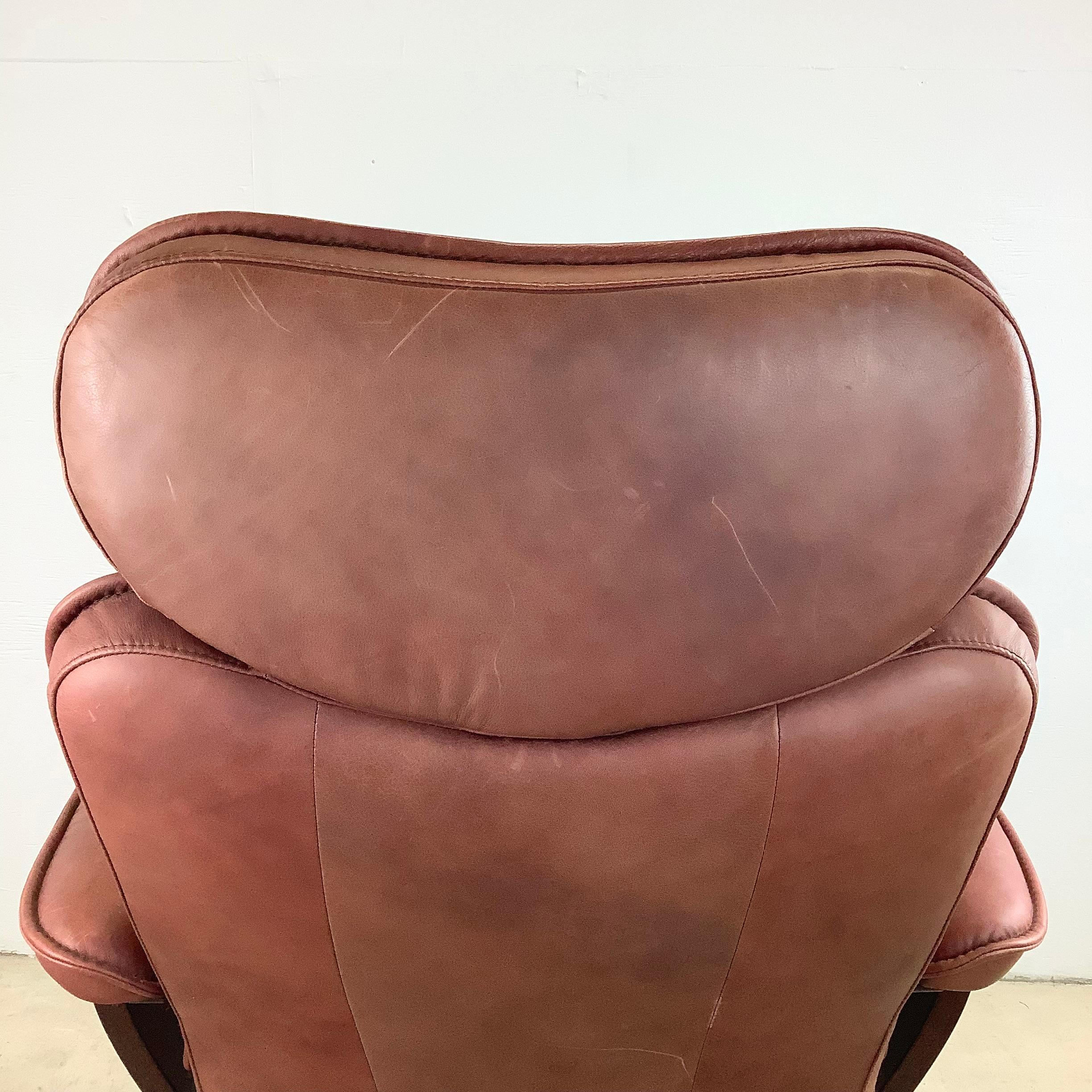 Danish Modern Ekornes Stressless “Admiral” Recliner With Ottoman 6