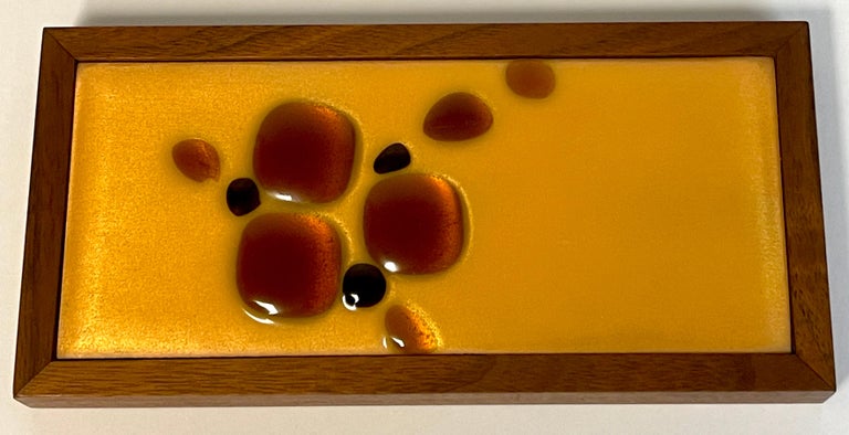 Danish Modern Enameled Abstract Teak Table Box For Sale 2