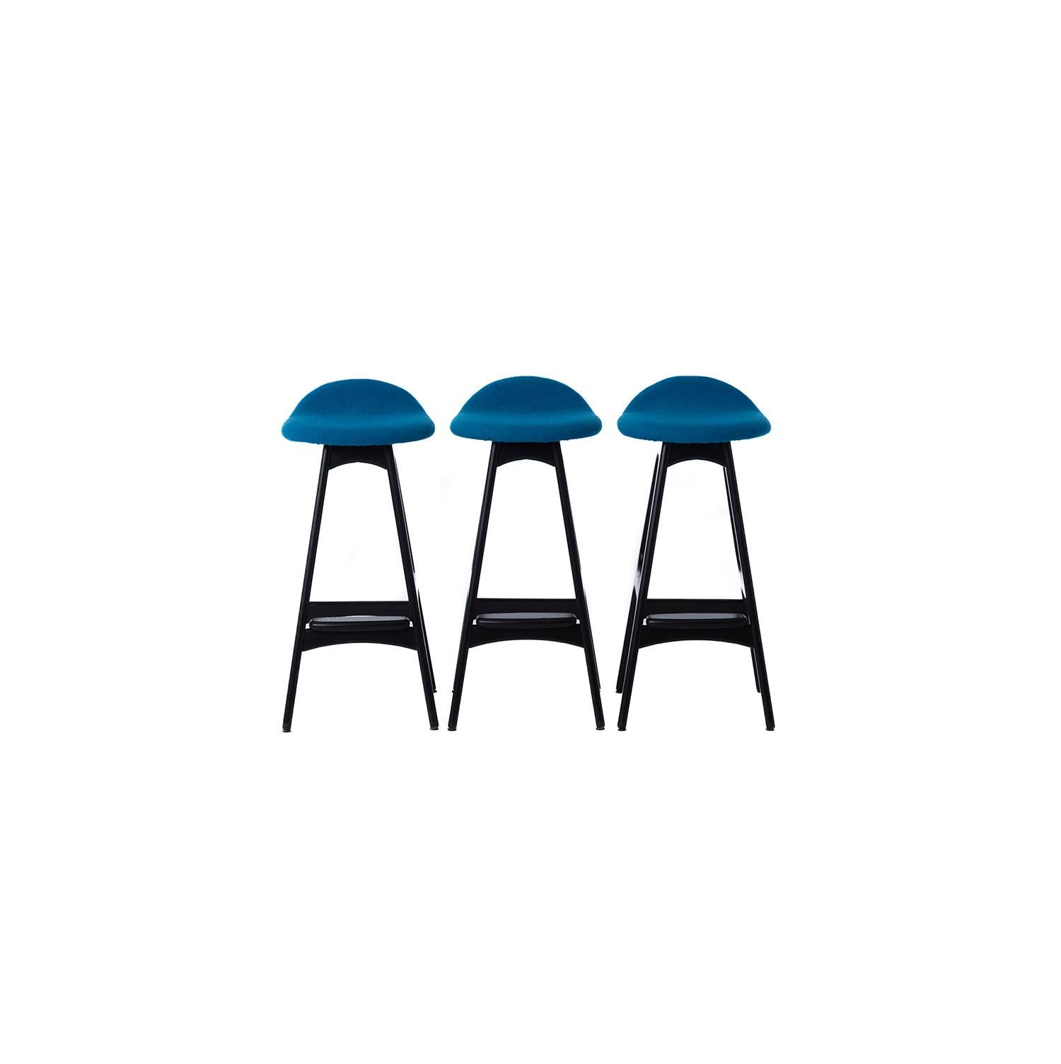 New ebonized Erik Buch stool with custom blue danish wool upholstery. Only 1 stool available.

Professional, skilled furniture restoration is an integral part of what we do every day. Our goal is to provide beautiful, functional furniture that