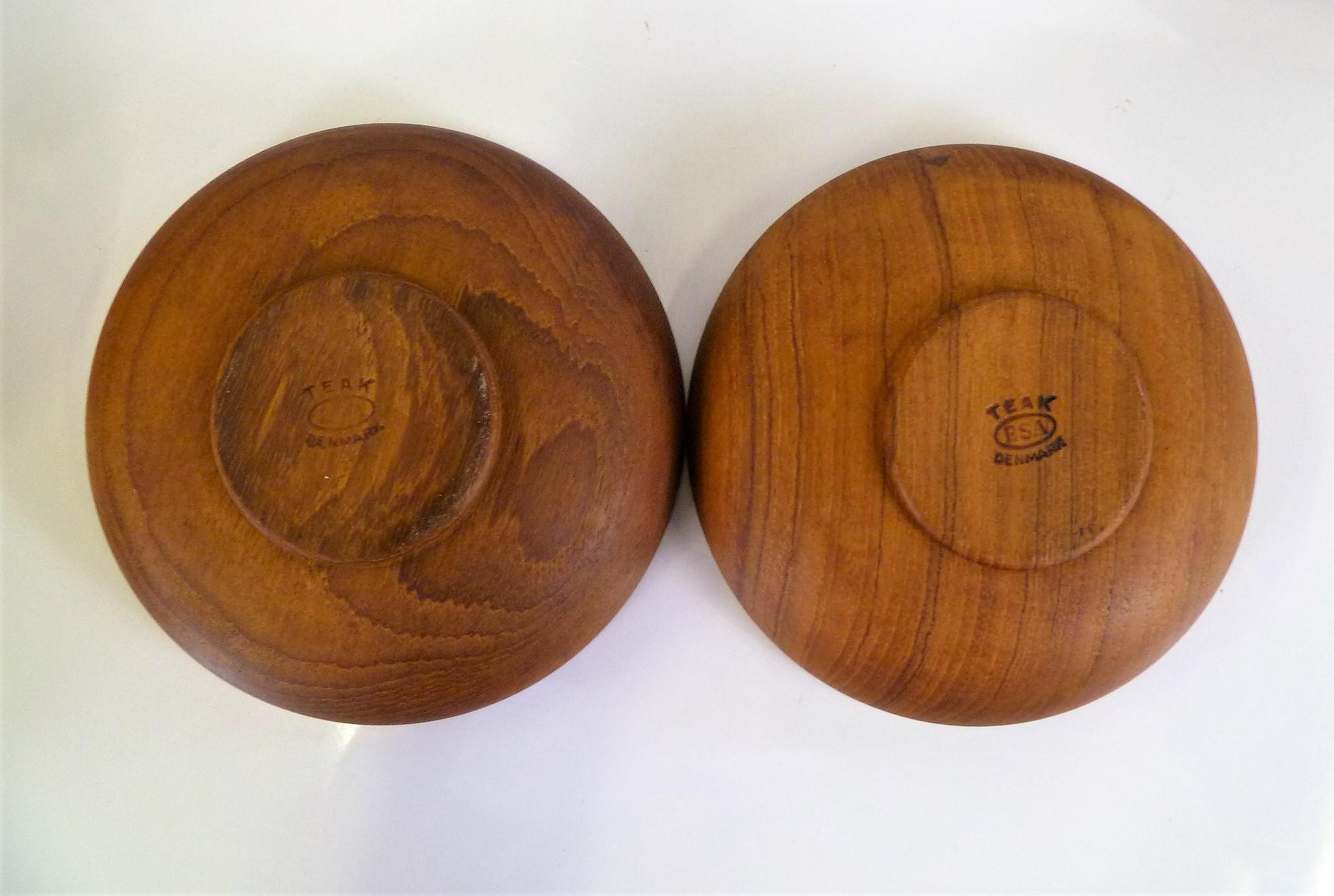 Scandinavian Modern Danish Modern ESA Teak Salad Bowls by Erik S. Angelo Denmark 1960s Set of 8