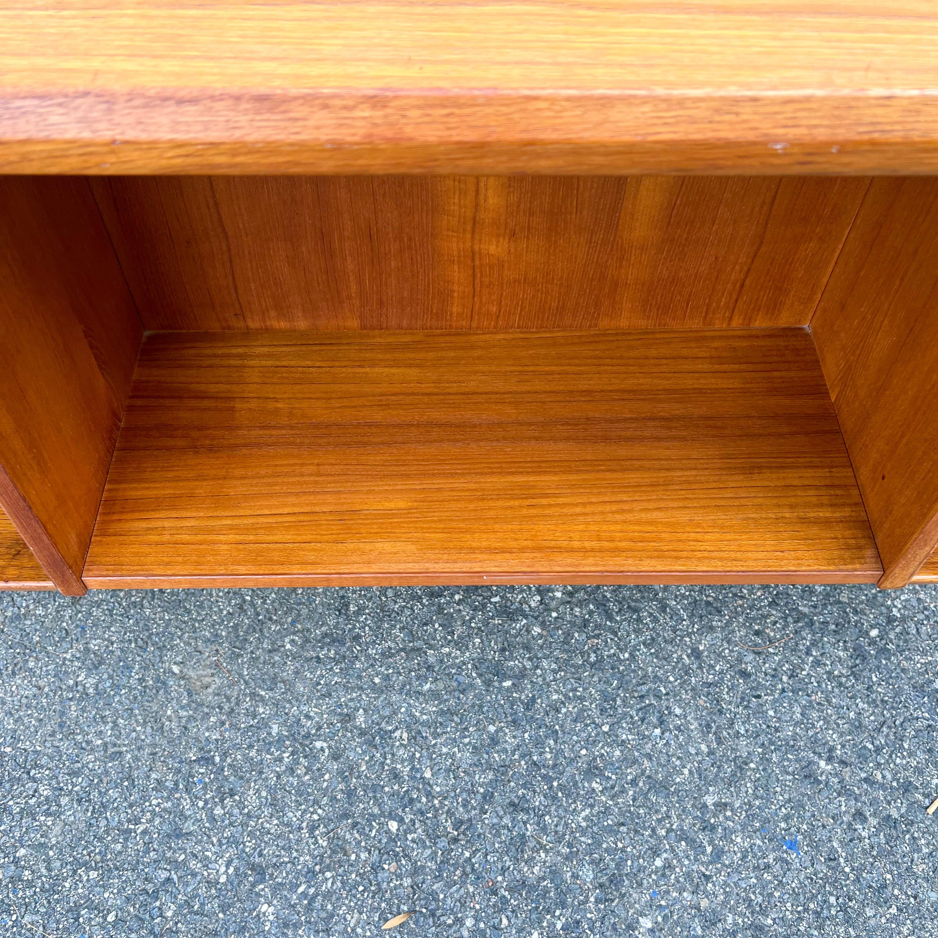 Teak Danish Modern Executive Desk with Floating-Top by Peter Lovig Nielsen
