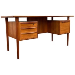 Danish Modern Executive Desk with Floating-Top by Peter Lovig Nielsen
