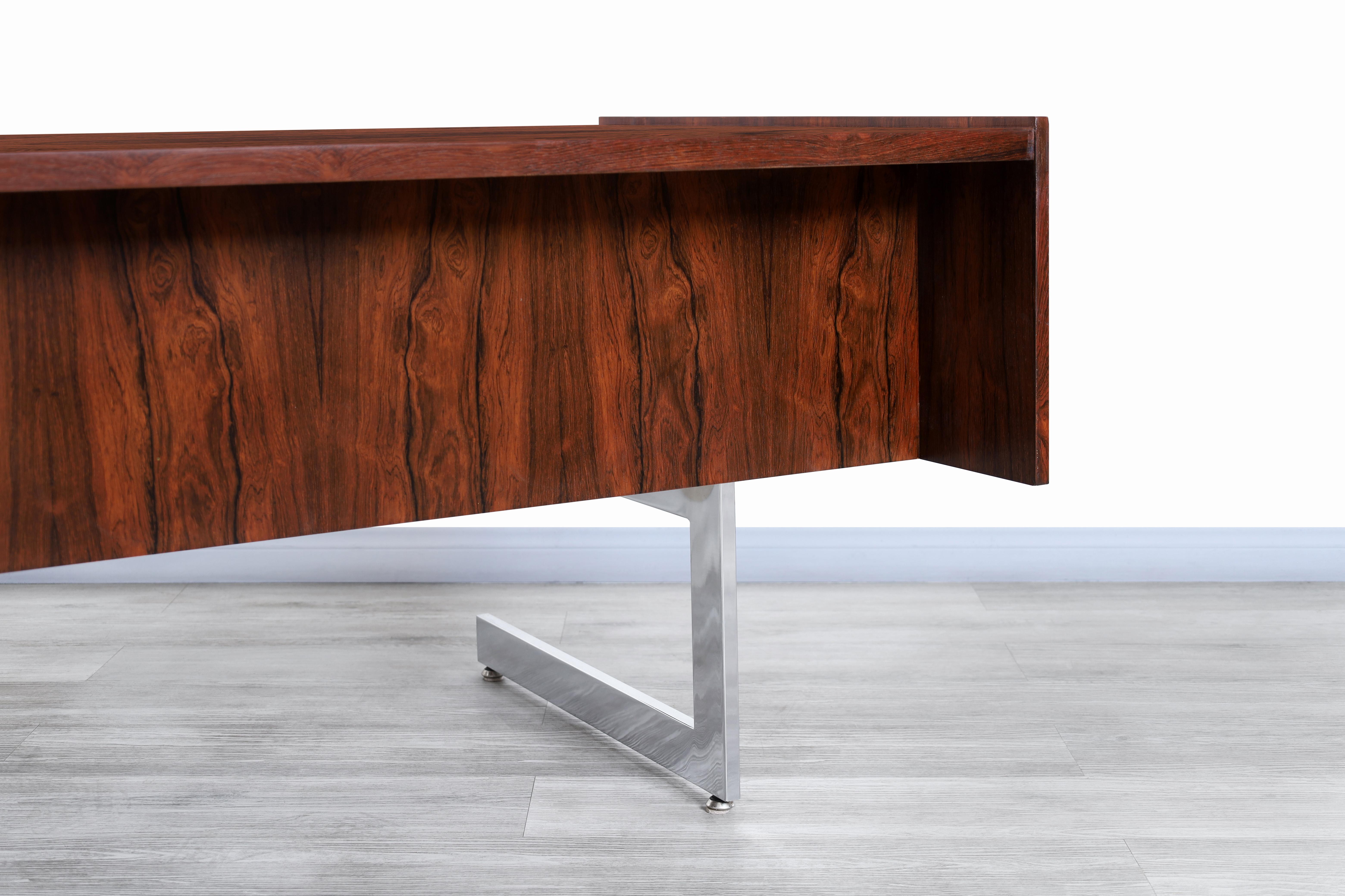 Danish Modern Executive Rosewood Desk 4