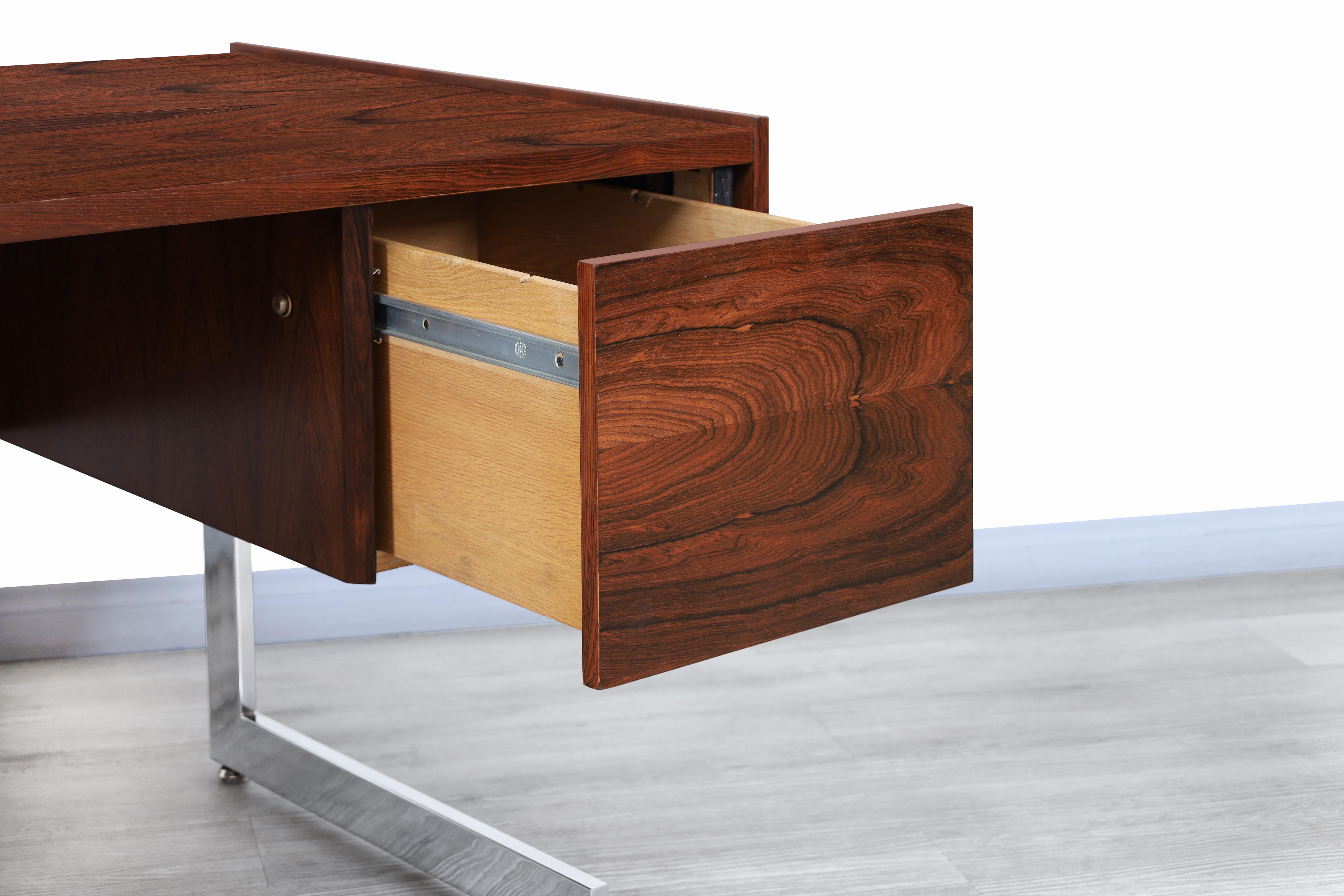 Danish Modern Executive Rosewood Desk 1